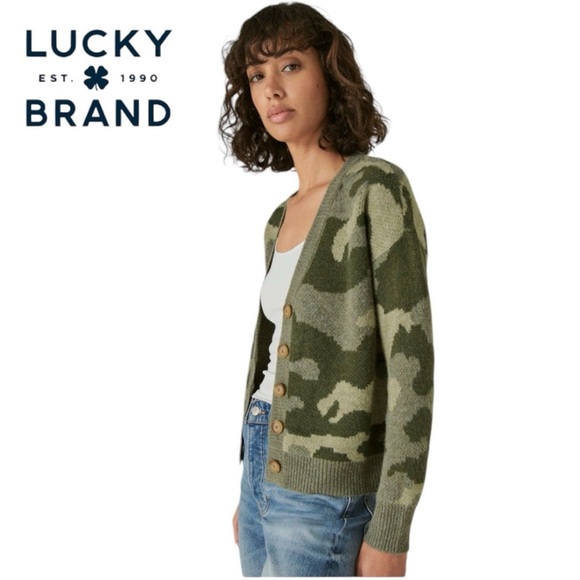 Lucky Brand Wool Camo Cardigan - Picture 4 of 6